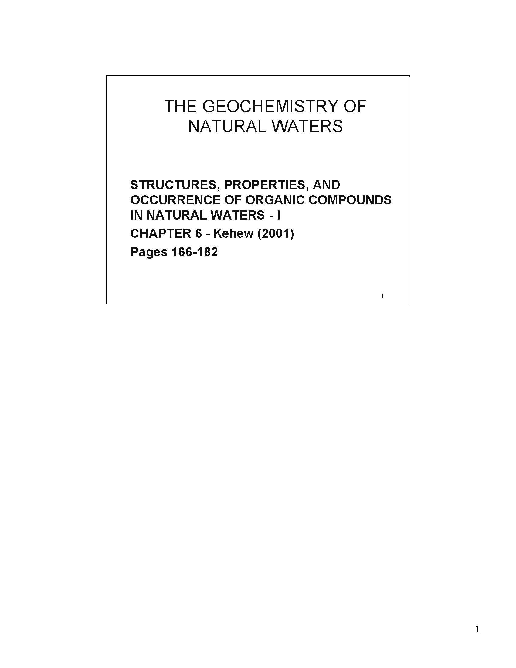 The Geochemistry of Natural Waters