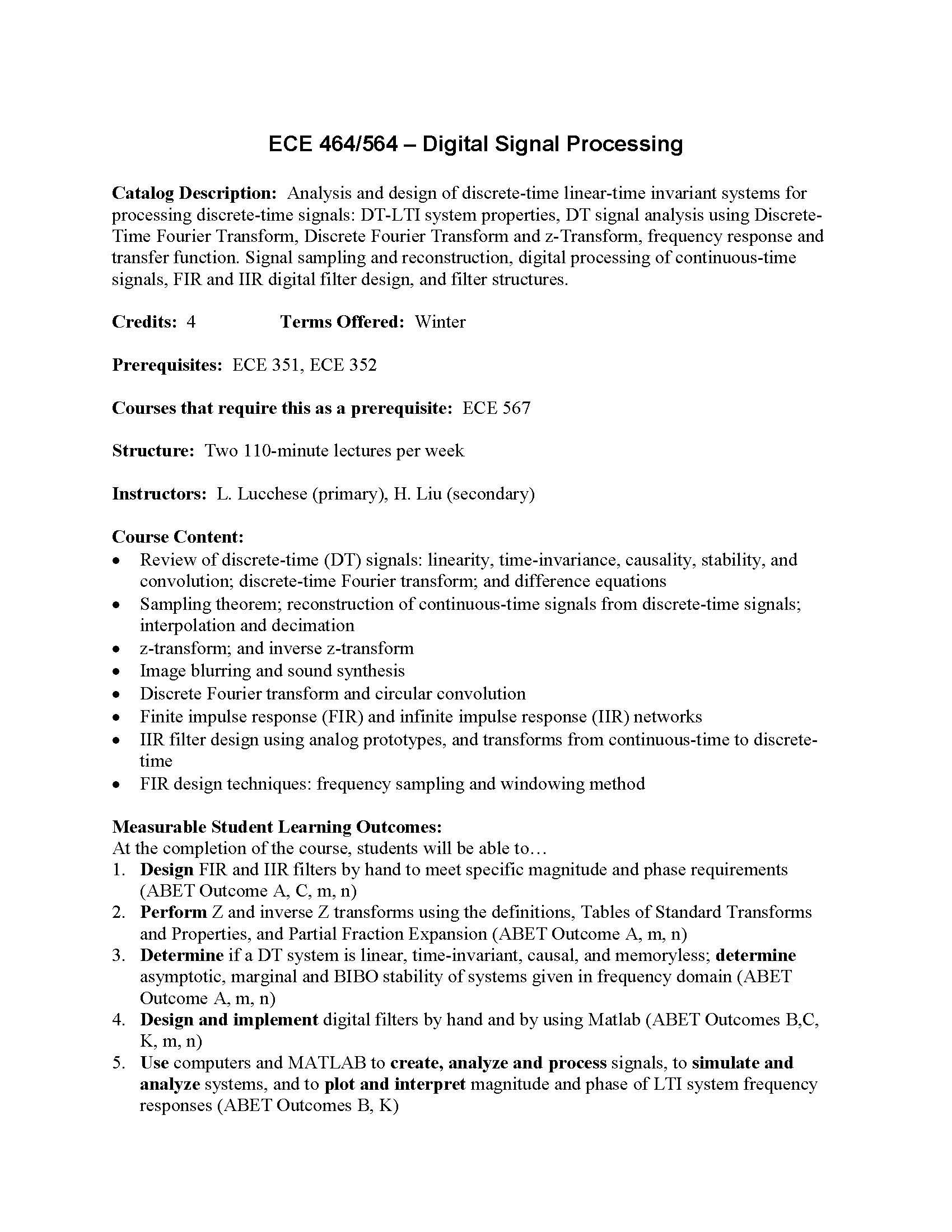 SIGNALS AND SYSTEMS I