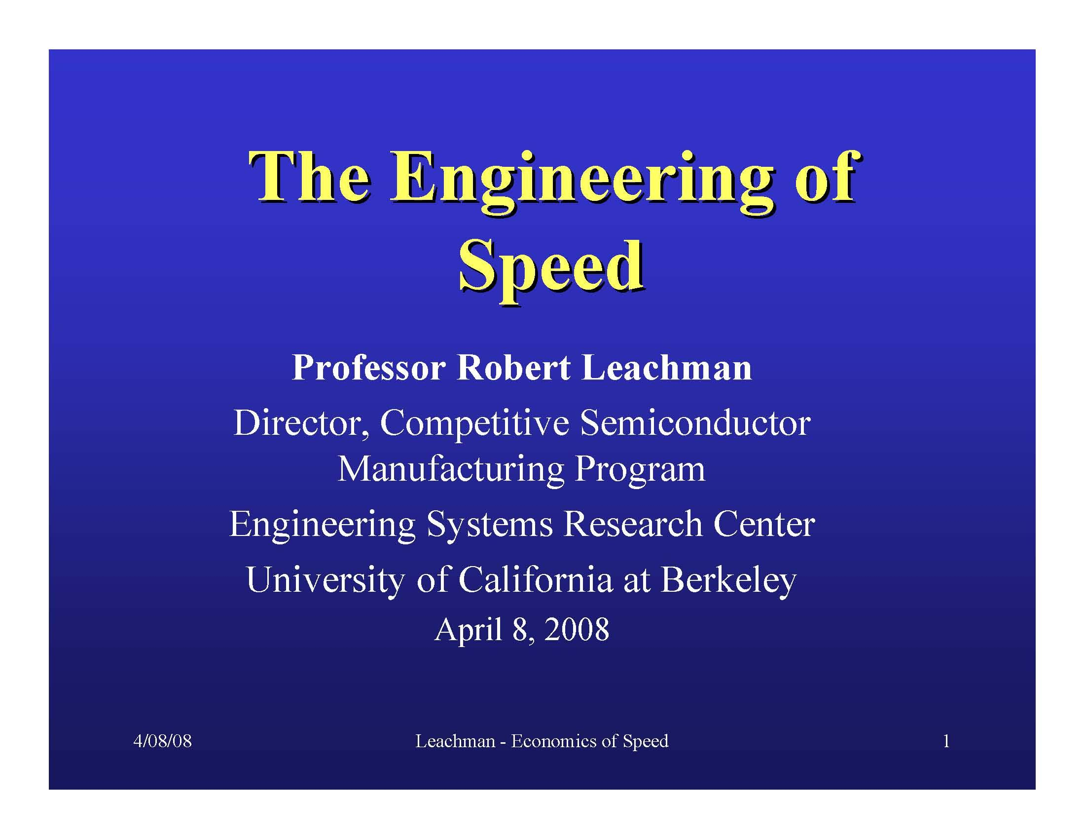 Methods of Manufacturing Improvement