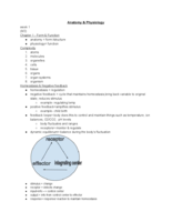 Anatomy&  Physiology week 1 & 2 