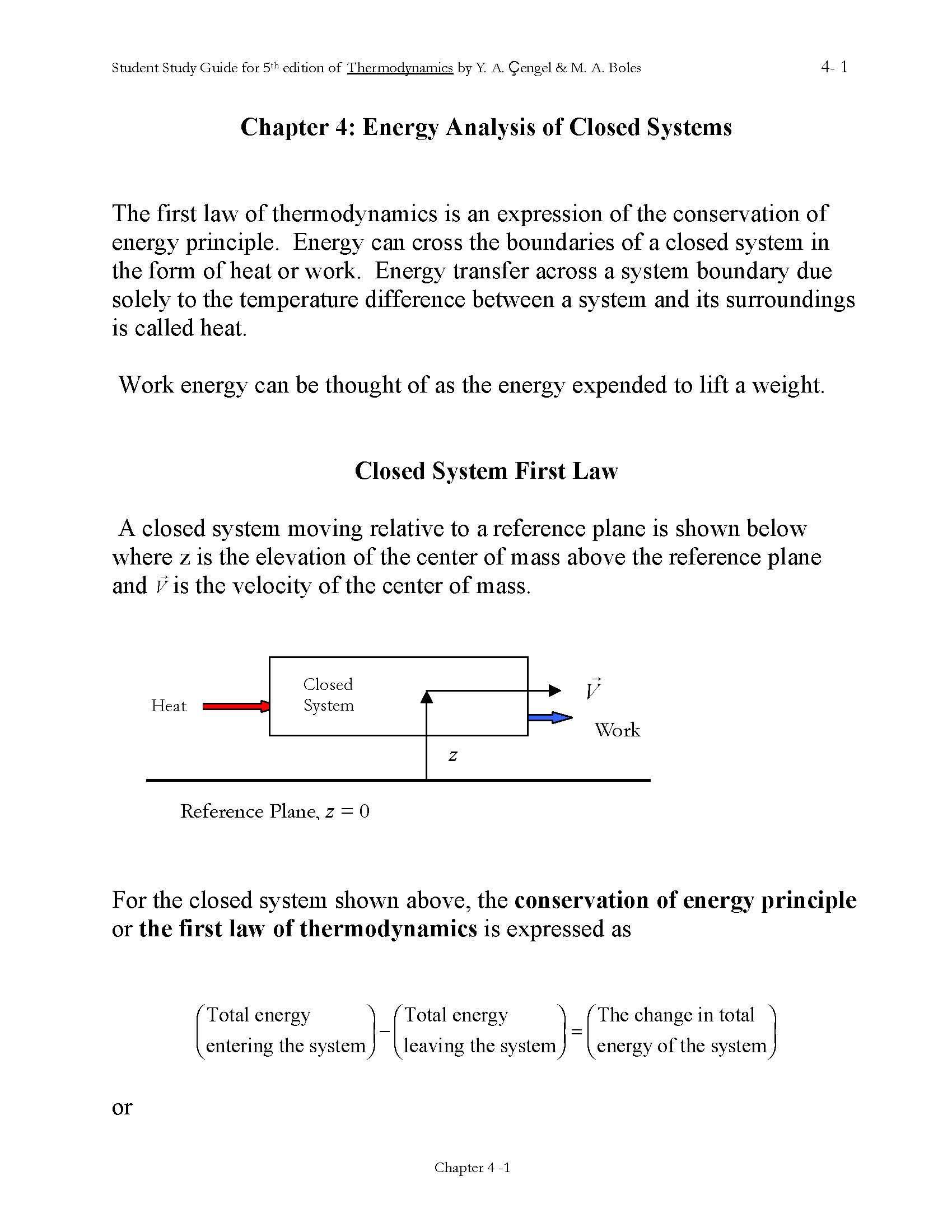 Engineering Thermodynamics I