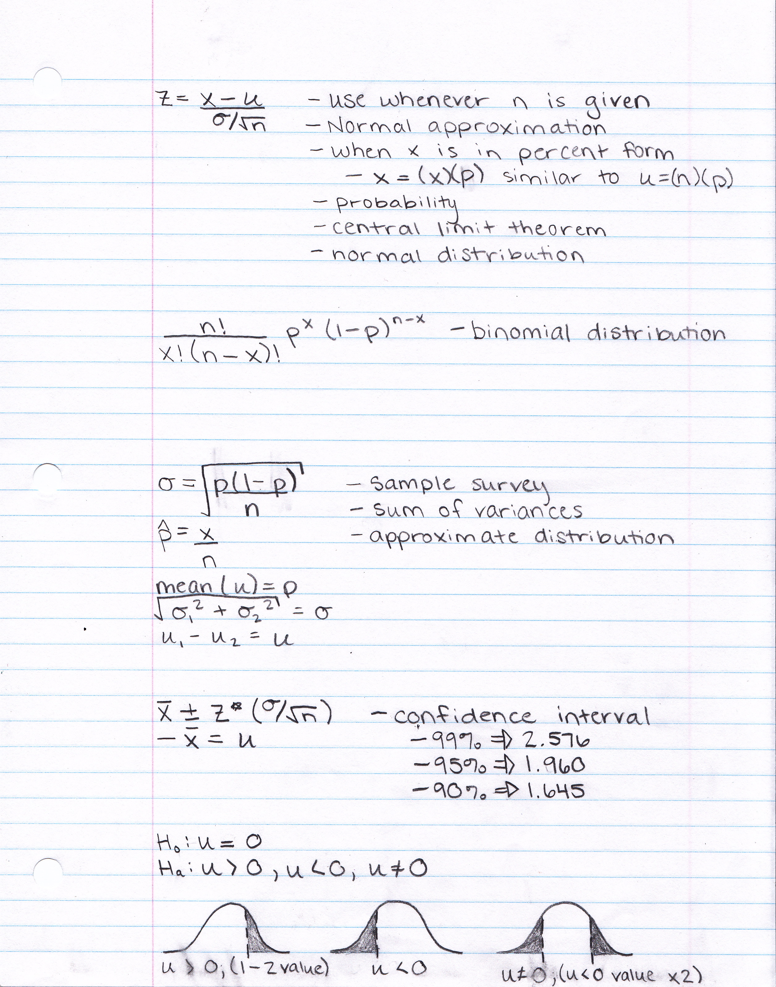 STP 420 Week 12 Notes