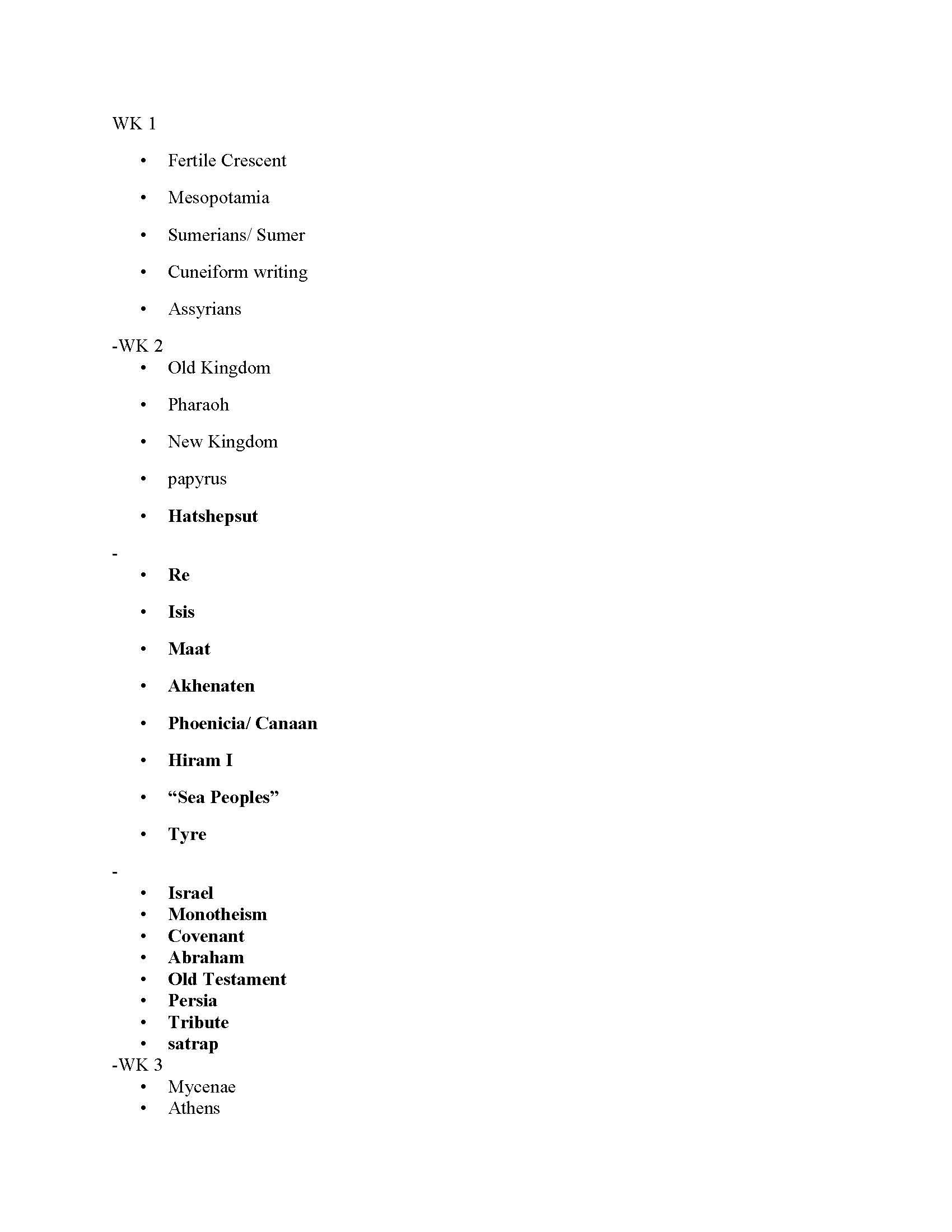 Western Civilization I