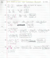 Adding and Subtracting without a Common Denominator