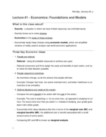 Econ 2030 Lecture 1 & 2