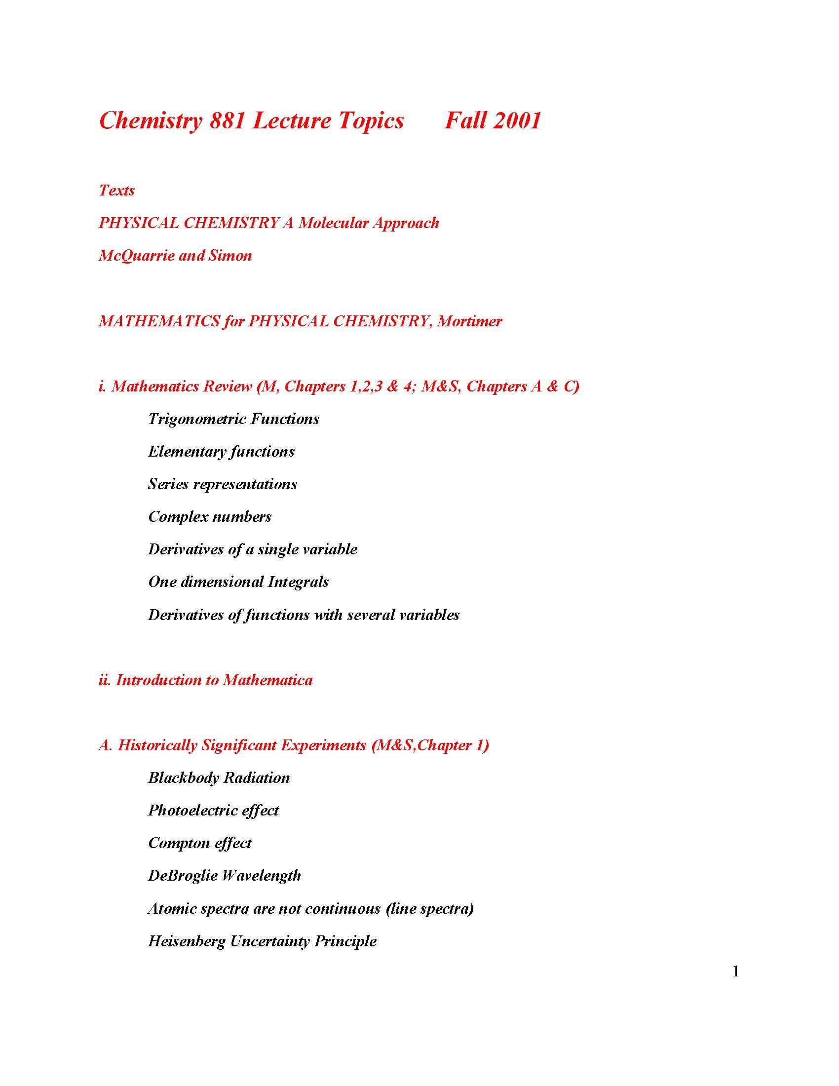 Atomic and Molecular Structure
