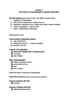 Lecture 3: From Rome to Constantinople to Istanbul: Byzantium