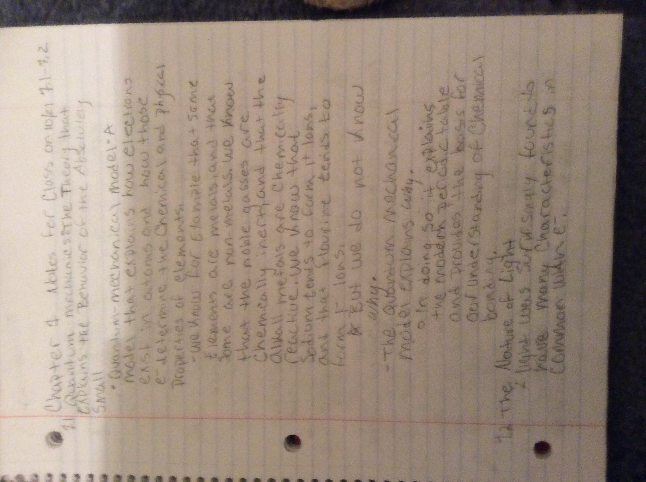 Chapter 7.1-7.2 detailed notes!! For class on 10/21