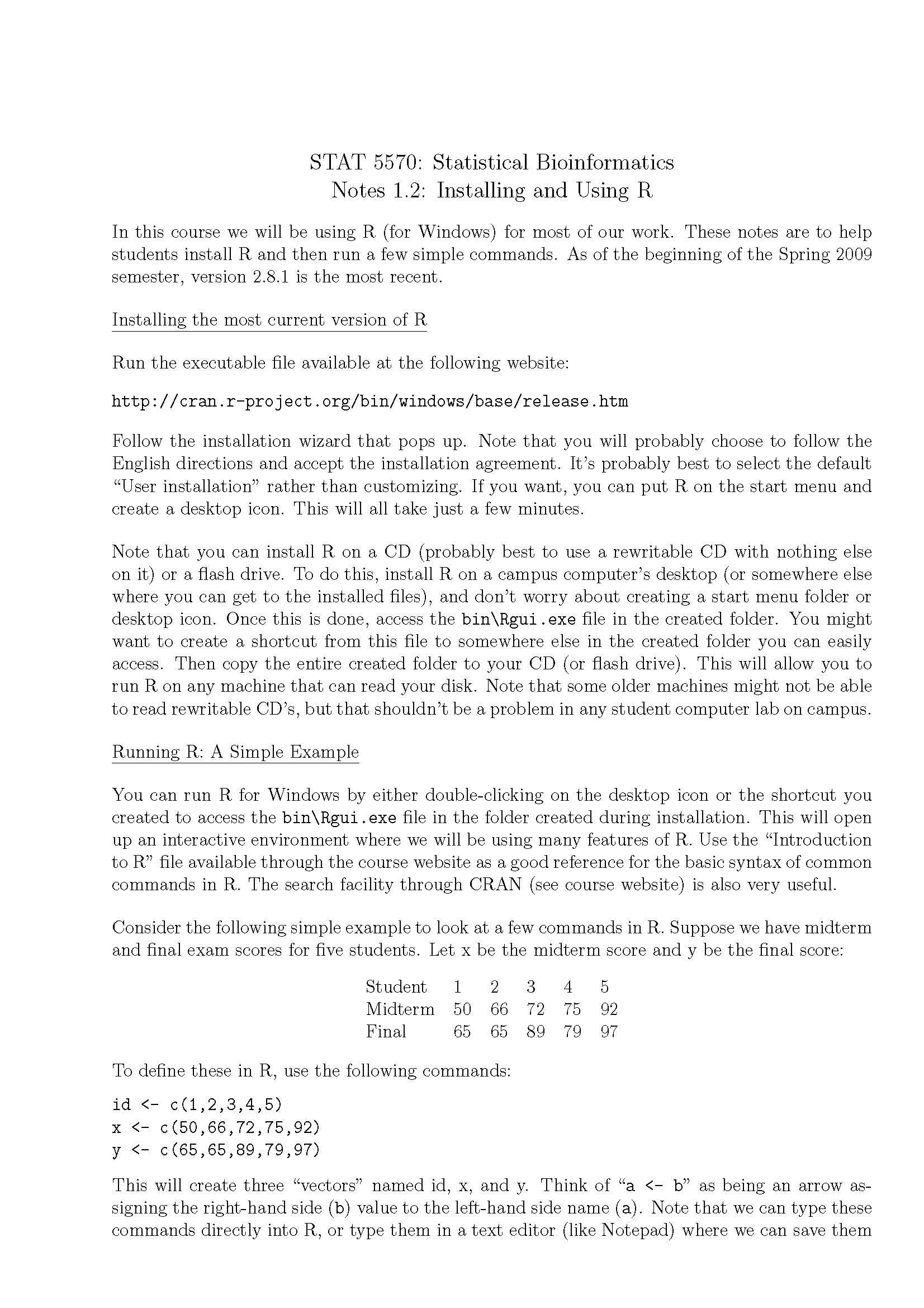 Statistical Bioinformatics