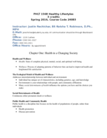 PHLT 1568 Healthy Lifestyles