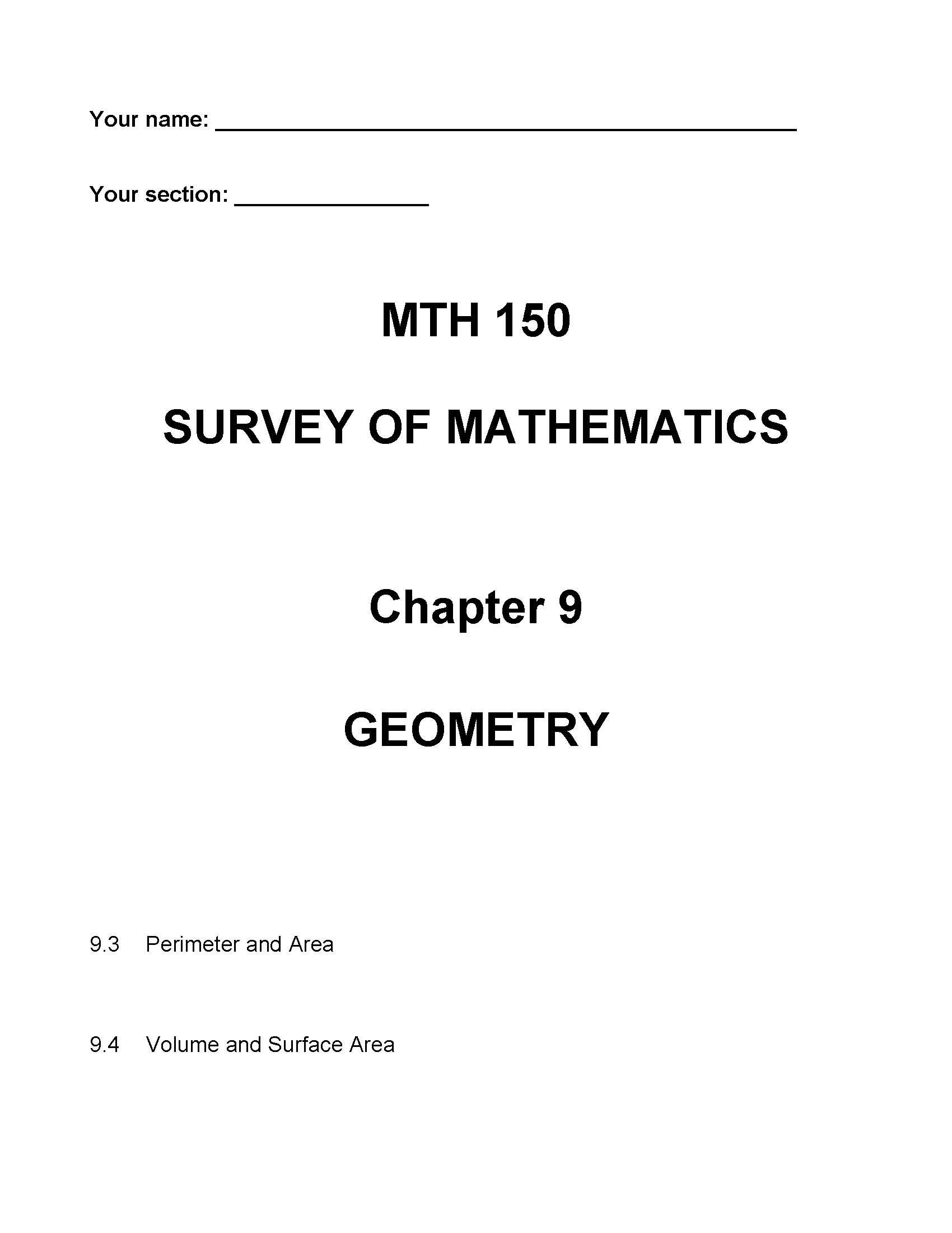 Survey of Mathematics
