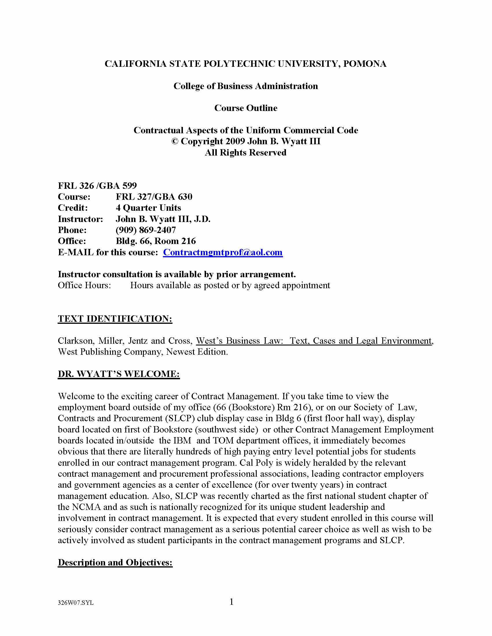 ContractAspectsoftheUniformCommercialCode