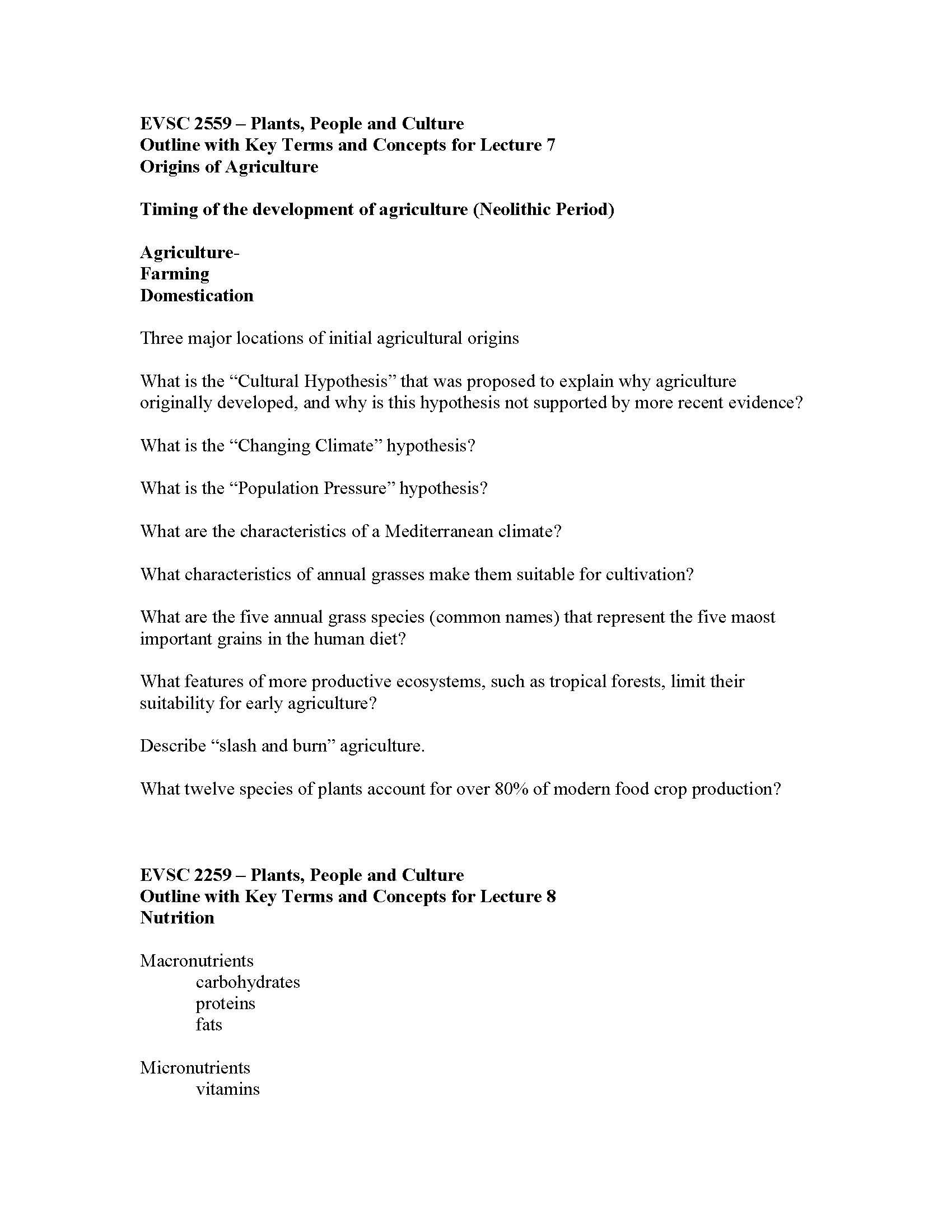 New Course in Environmental Science