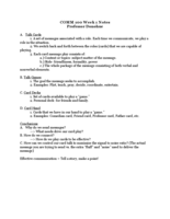 Week 1 Notes - Human Communication