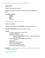 Week 6 Notes, Greece, Bronze Age 