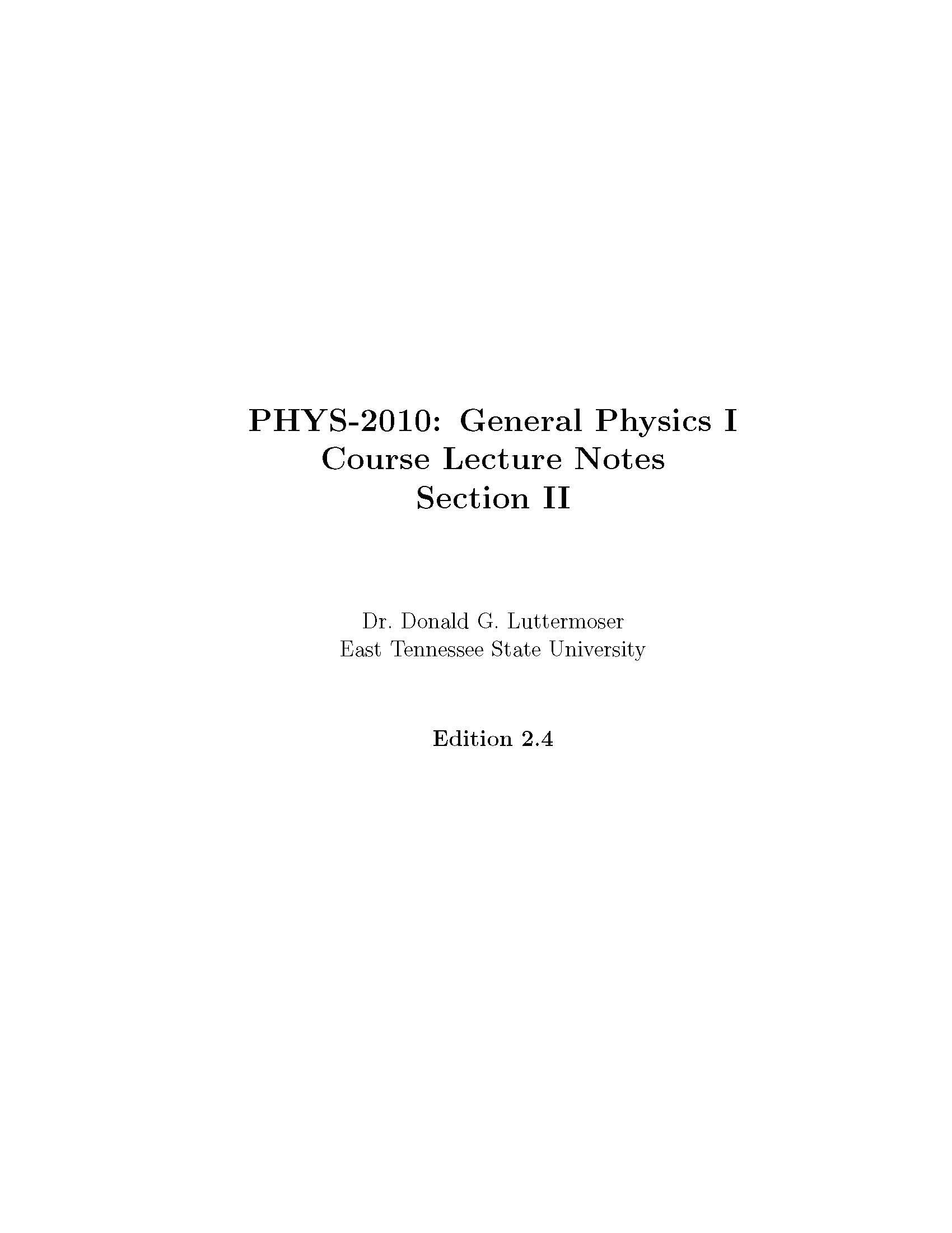 Gen Physics I