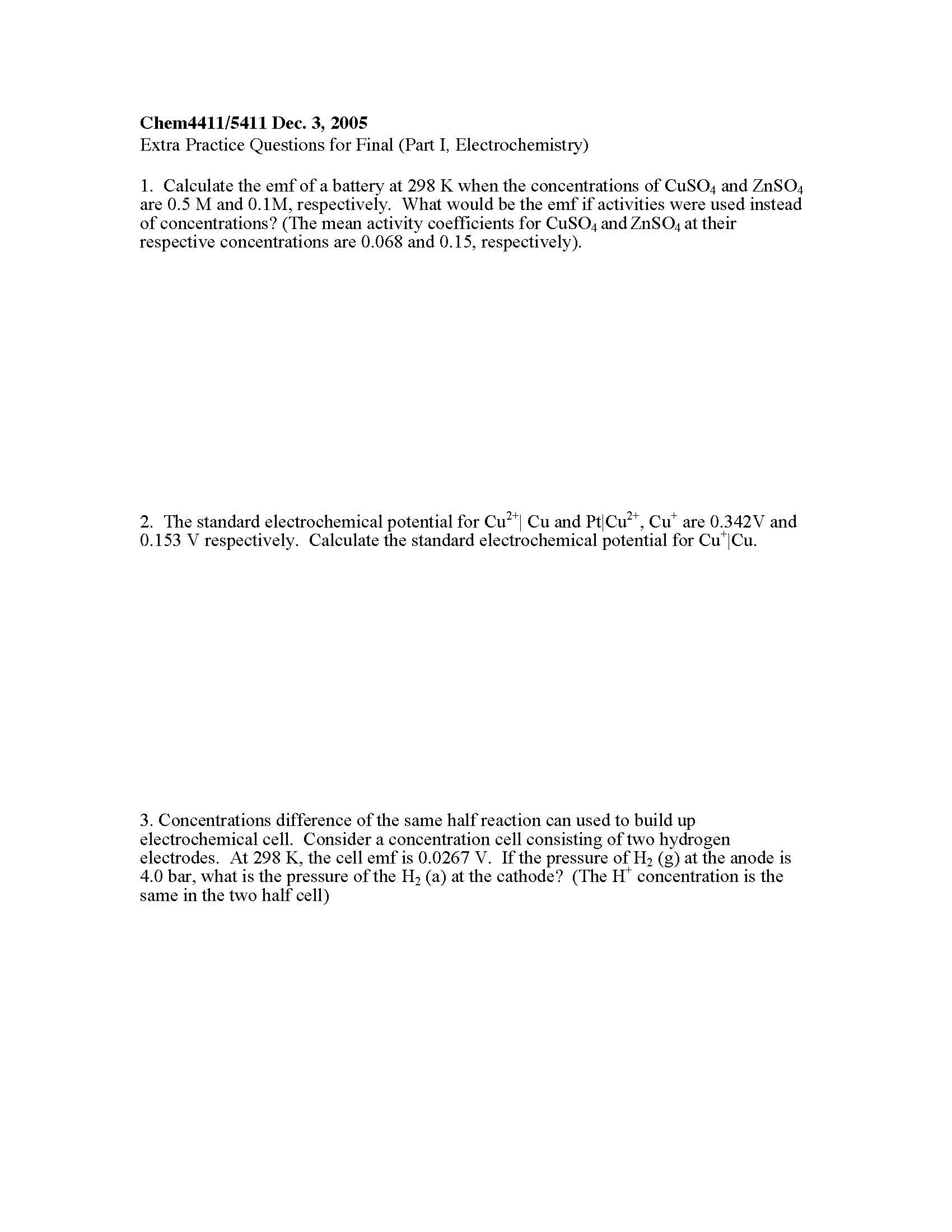 Physical Chemistry with Biochemistry Applications 1