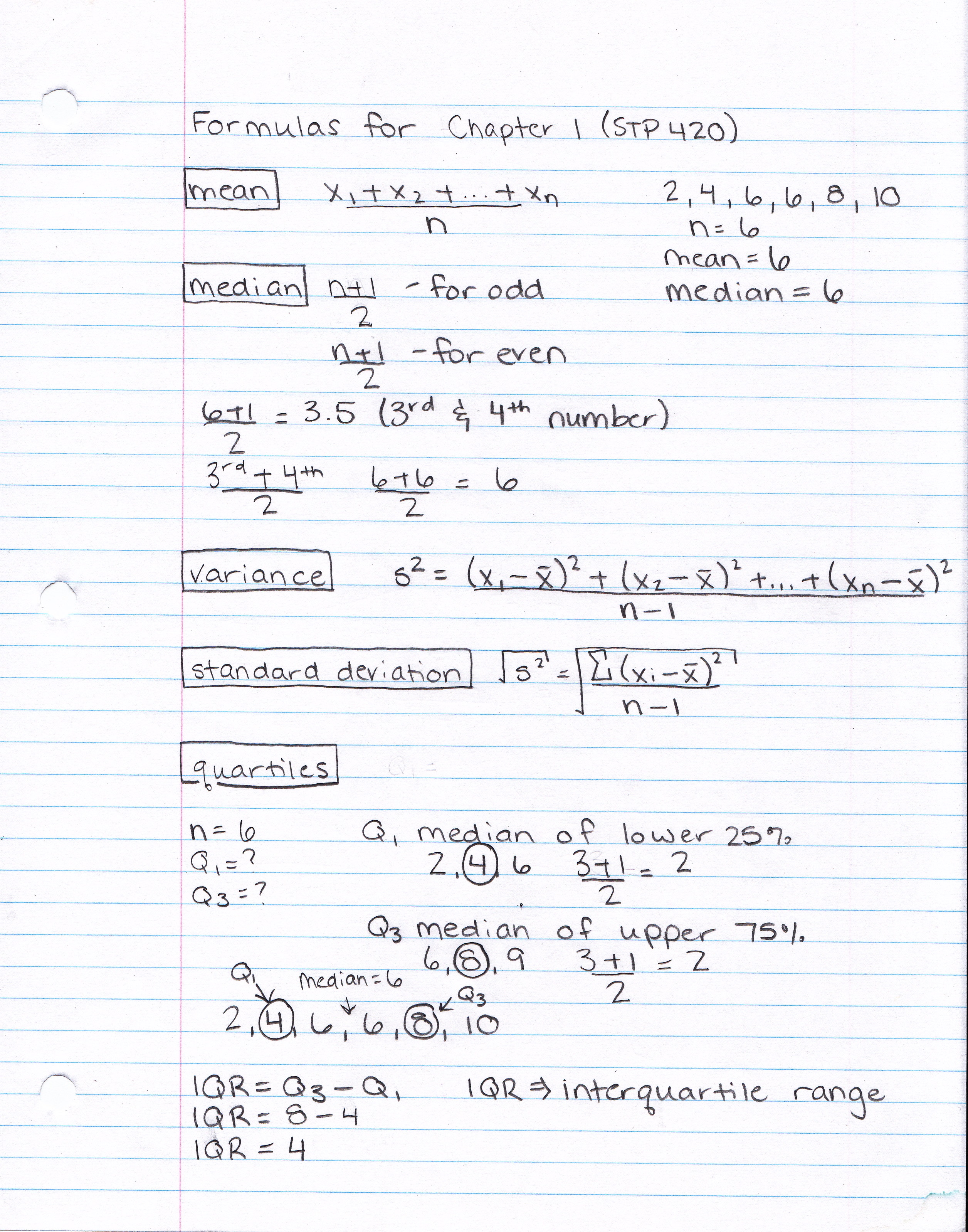 STP 420 - Week 4 Notes