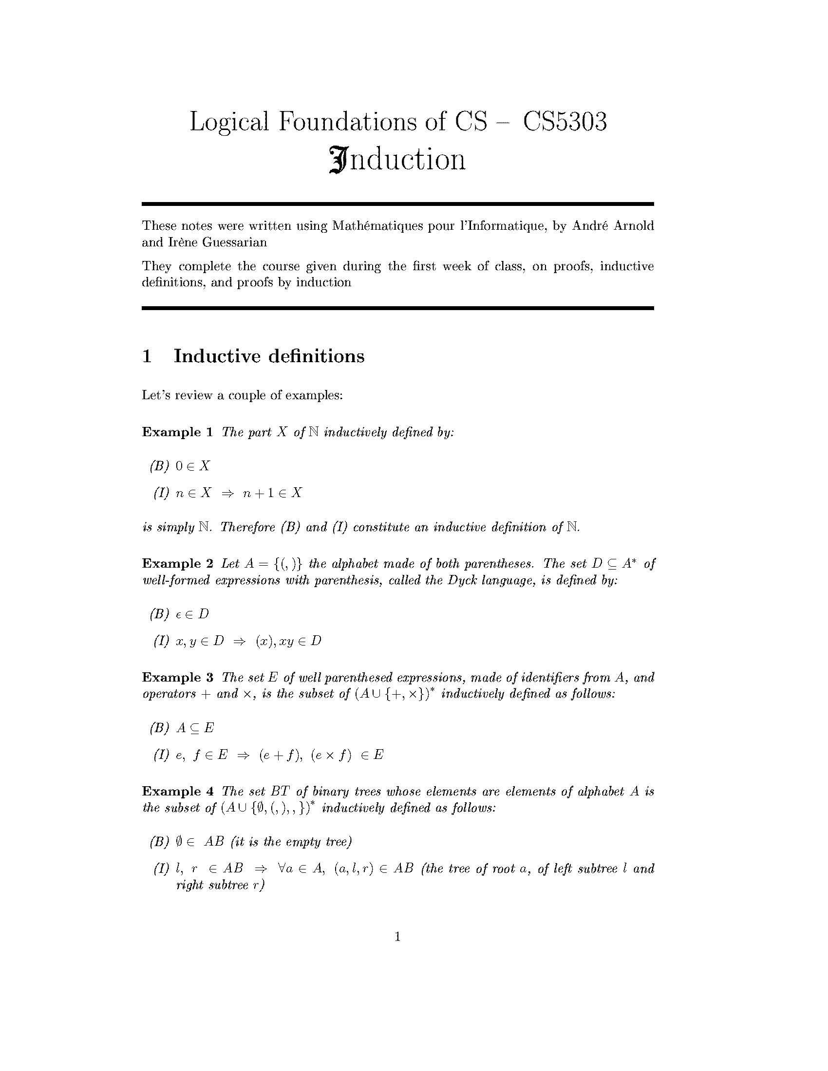 Logical Foundations of CS