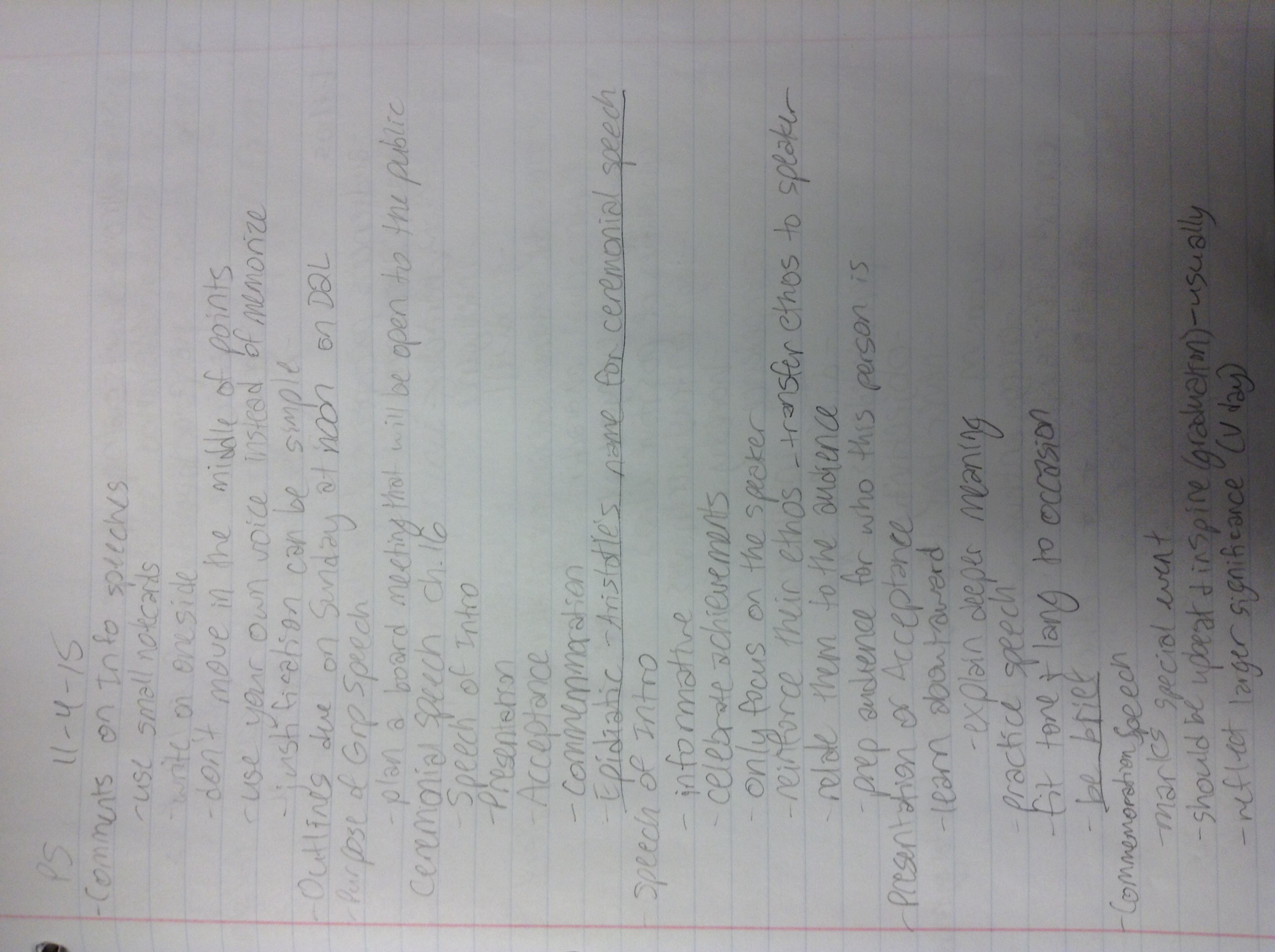 Public speaking 11/4-11/6