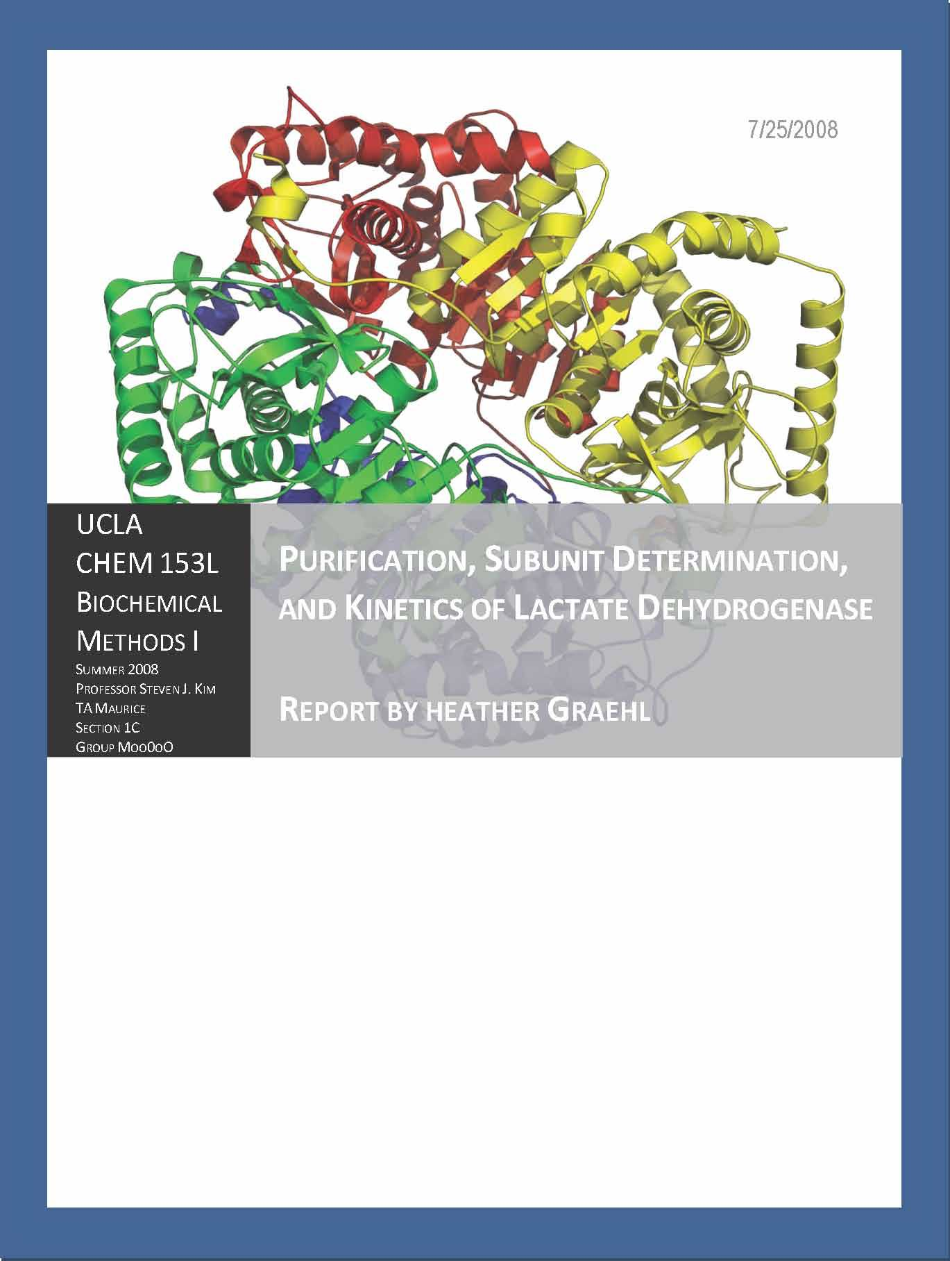 Biochemical Methods I