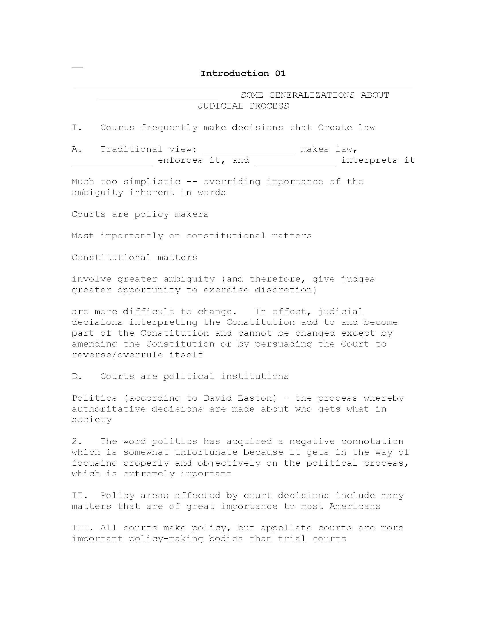 Courts and the Criminal Process