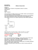 Nutrition Midterm Study Guide