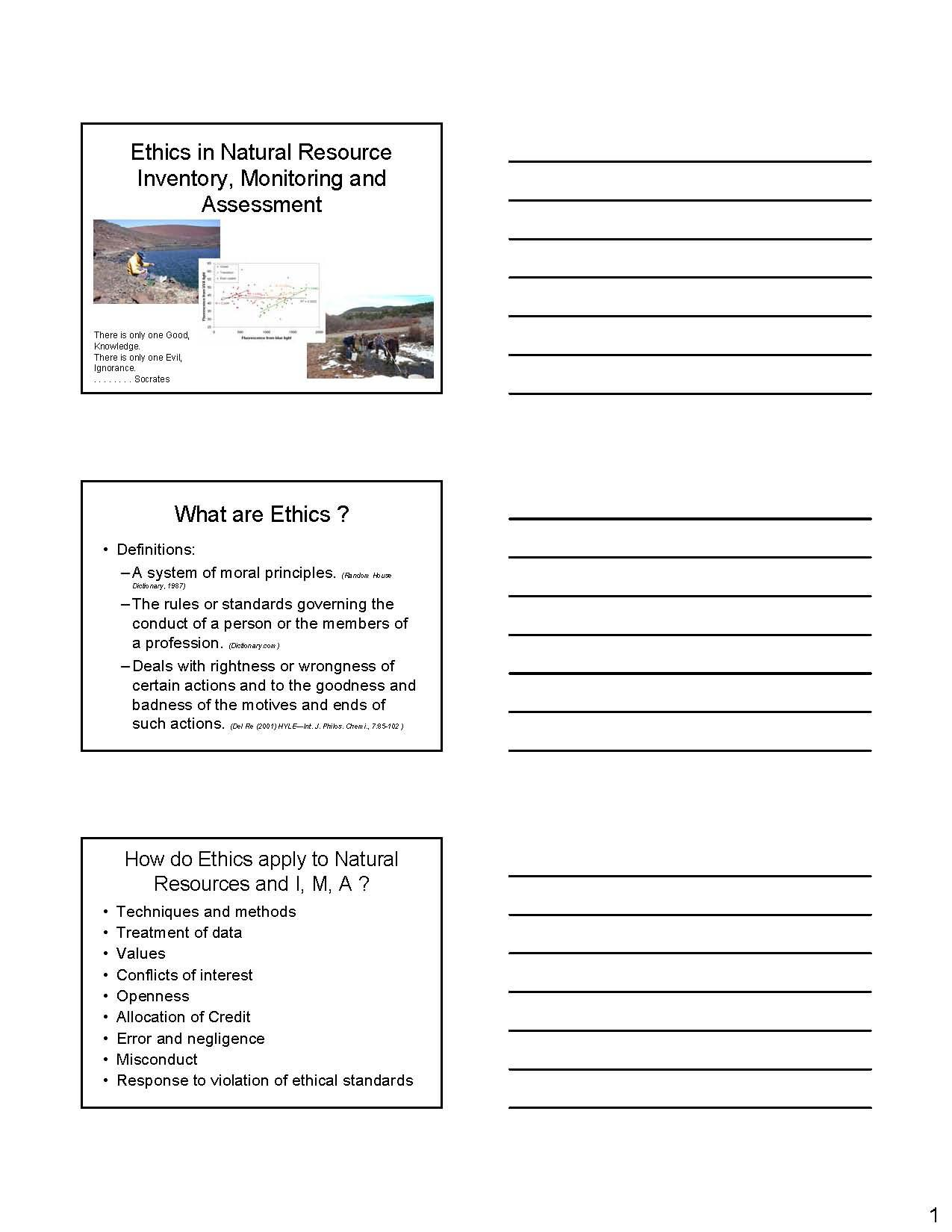 Monitoring and Assessment in Natural Resource and Environmental Management