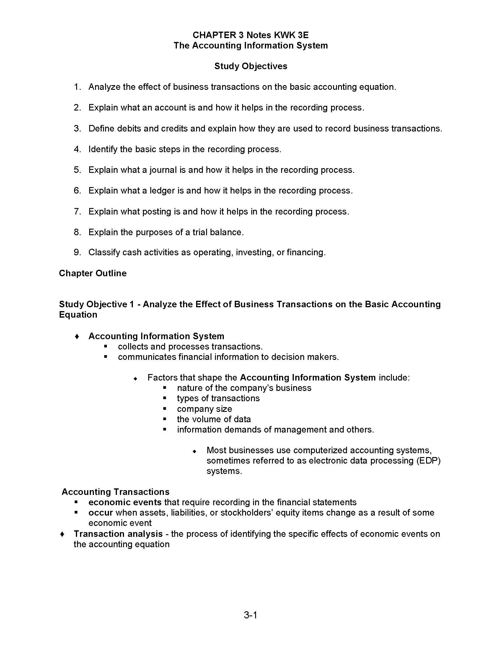 Principles Accounting I