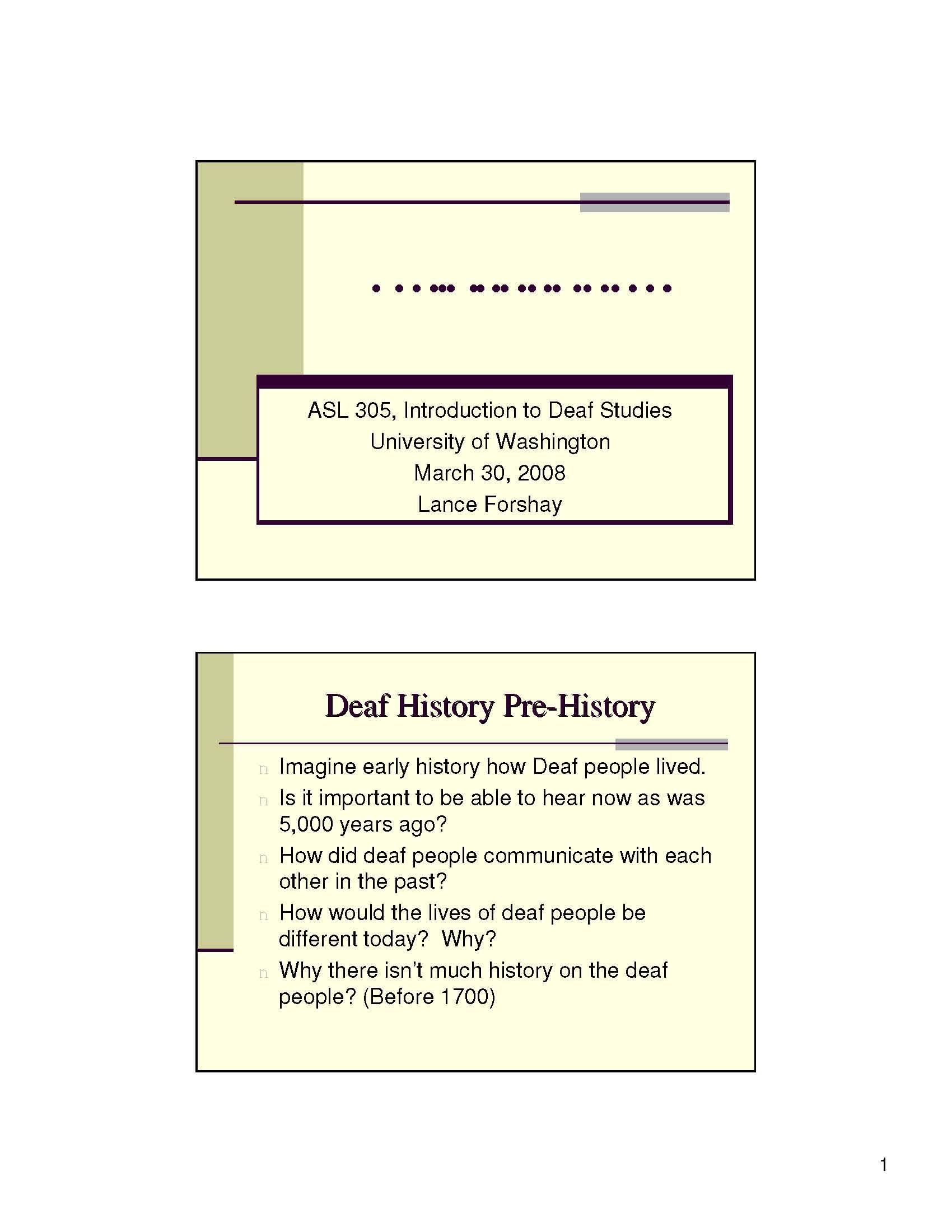DEAF STUDIES