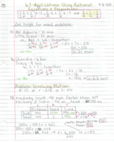 Applications Using Rational Equations and Proportions