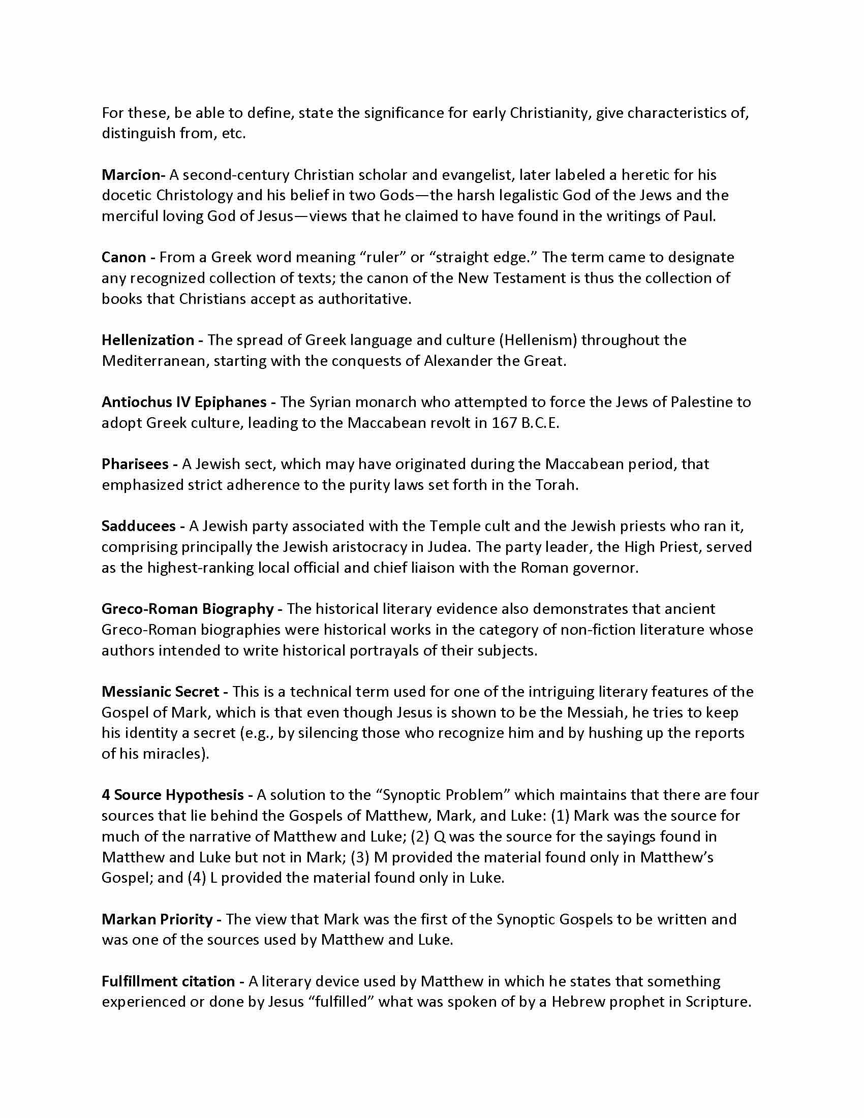 Early Christian Literature Matthew