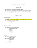 Chapter 5: States of Matter (Gases, Liquids, Solids)