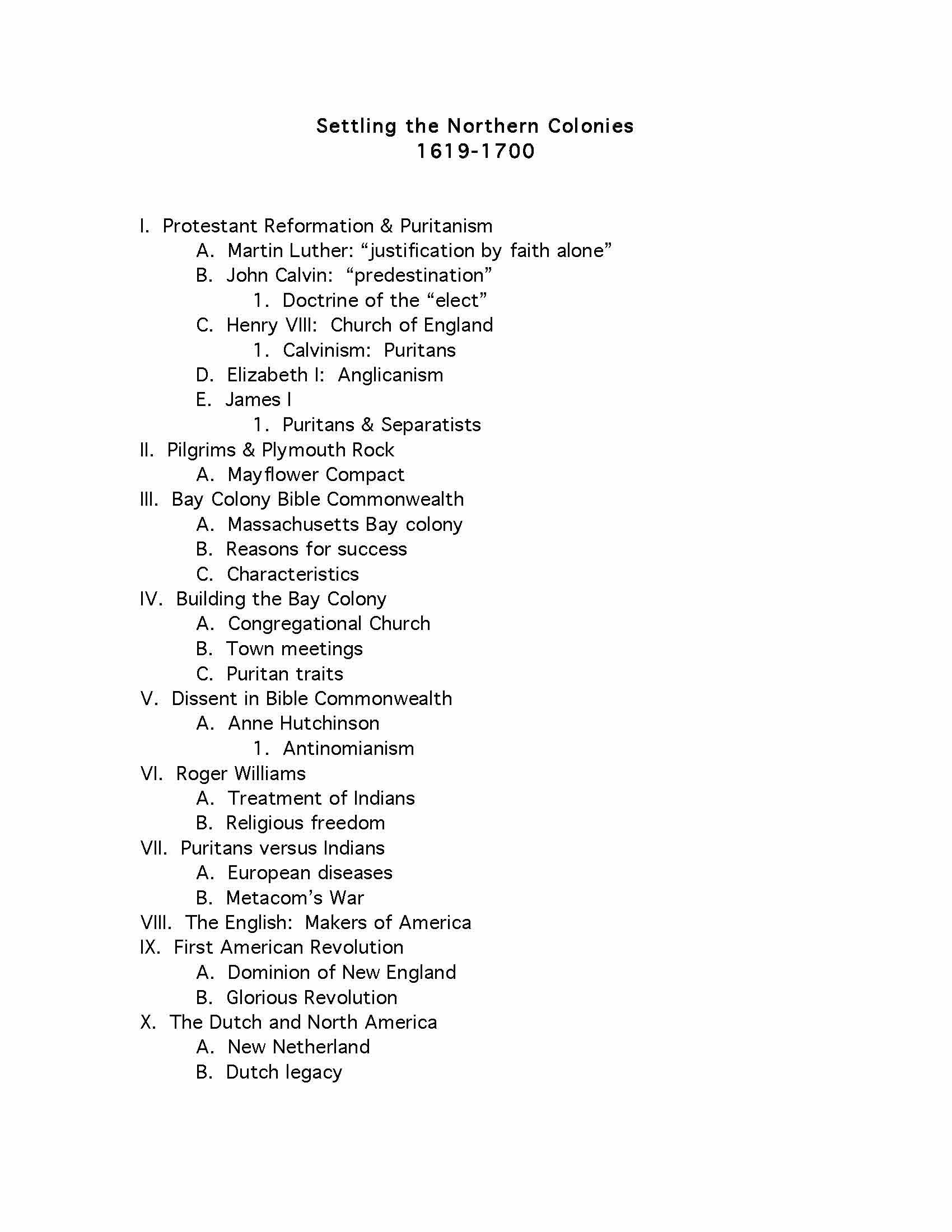 Survey of American History to 1865