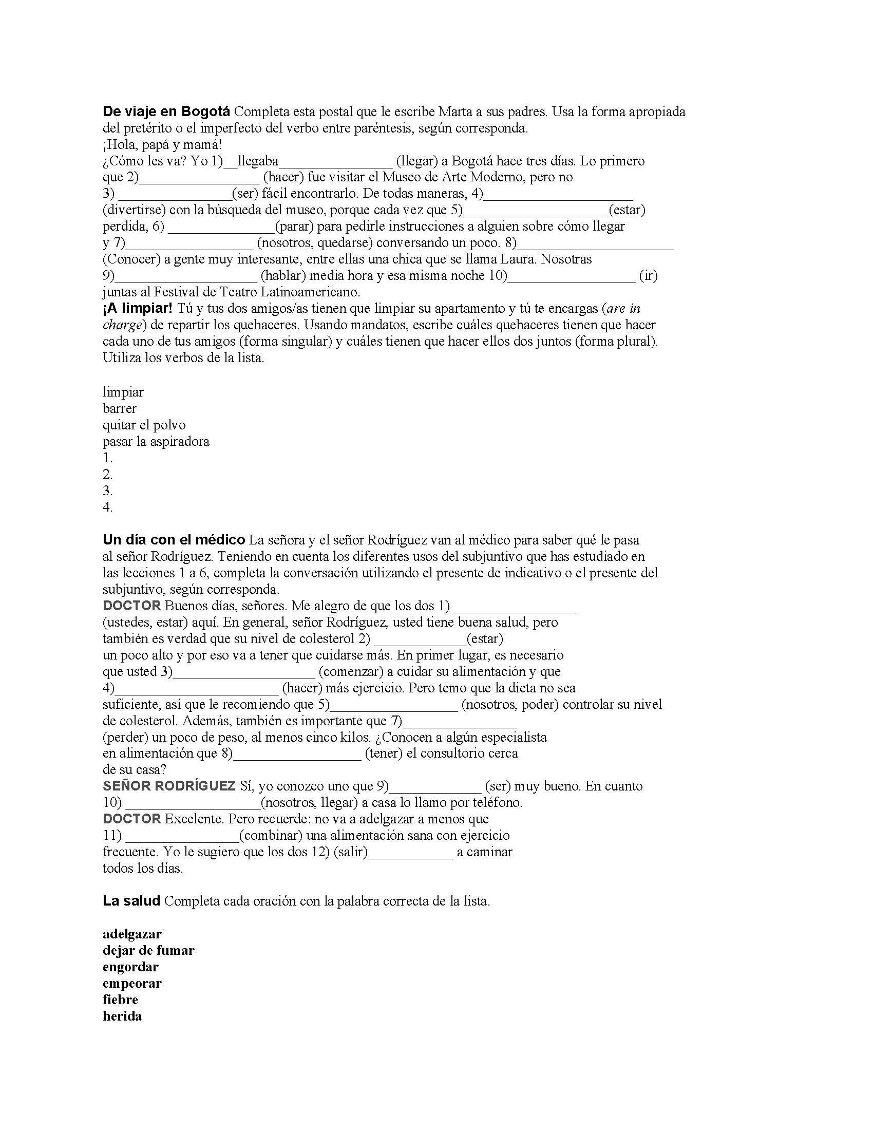 INTERMEDIATE SPANISH I