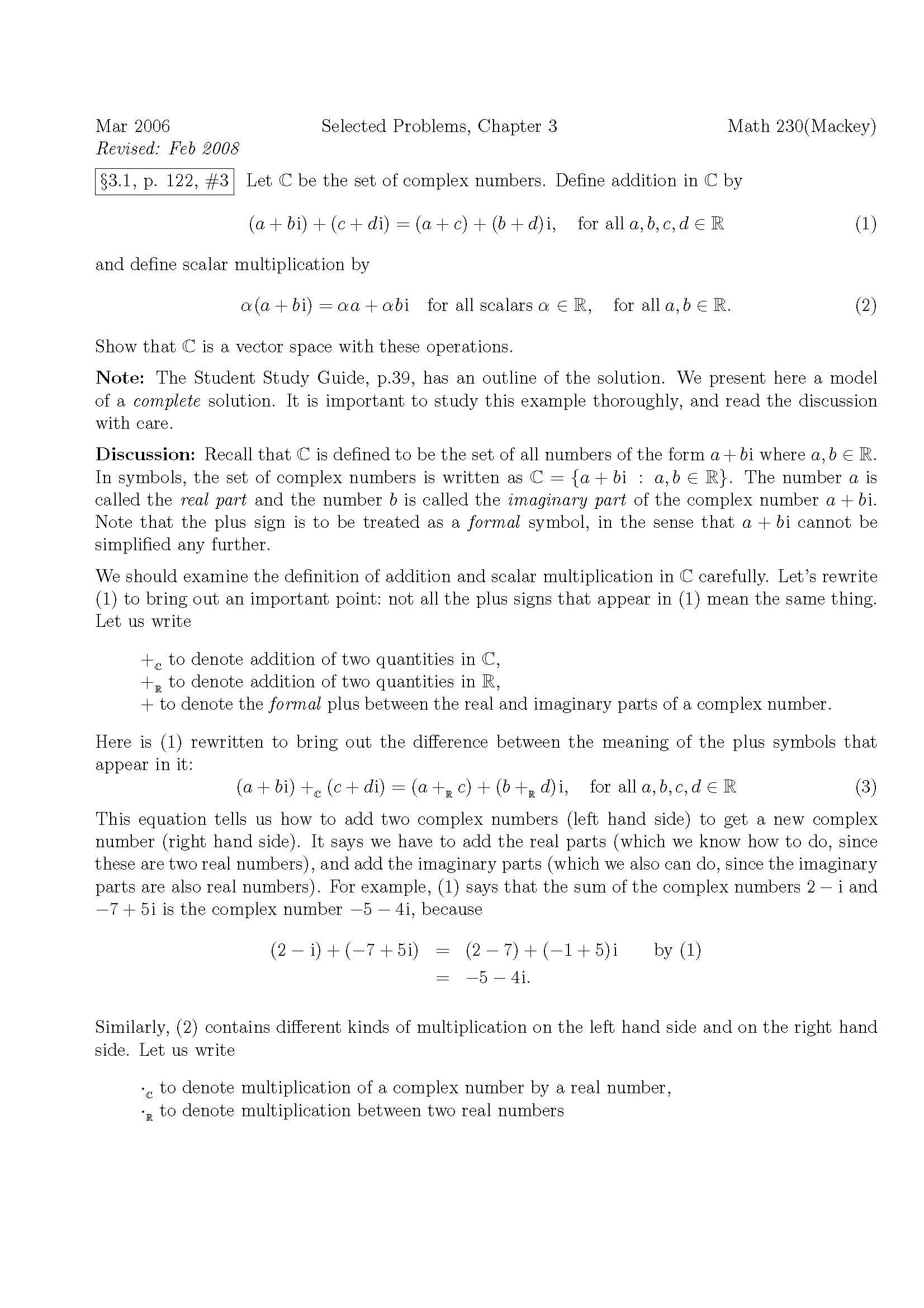 Elem Linear Algebra