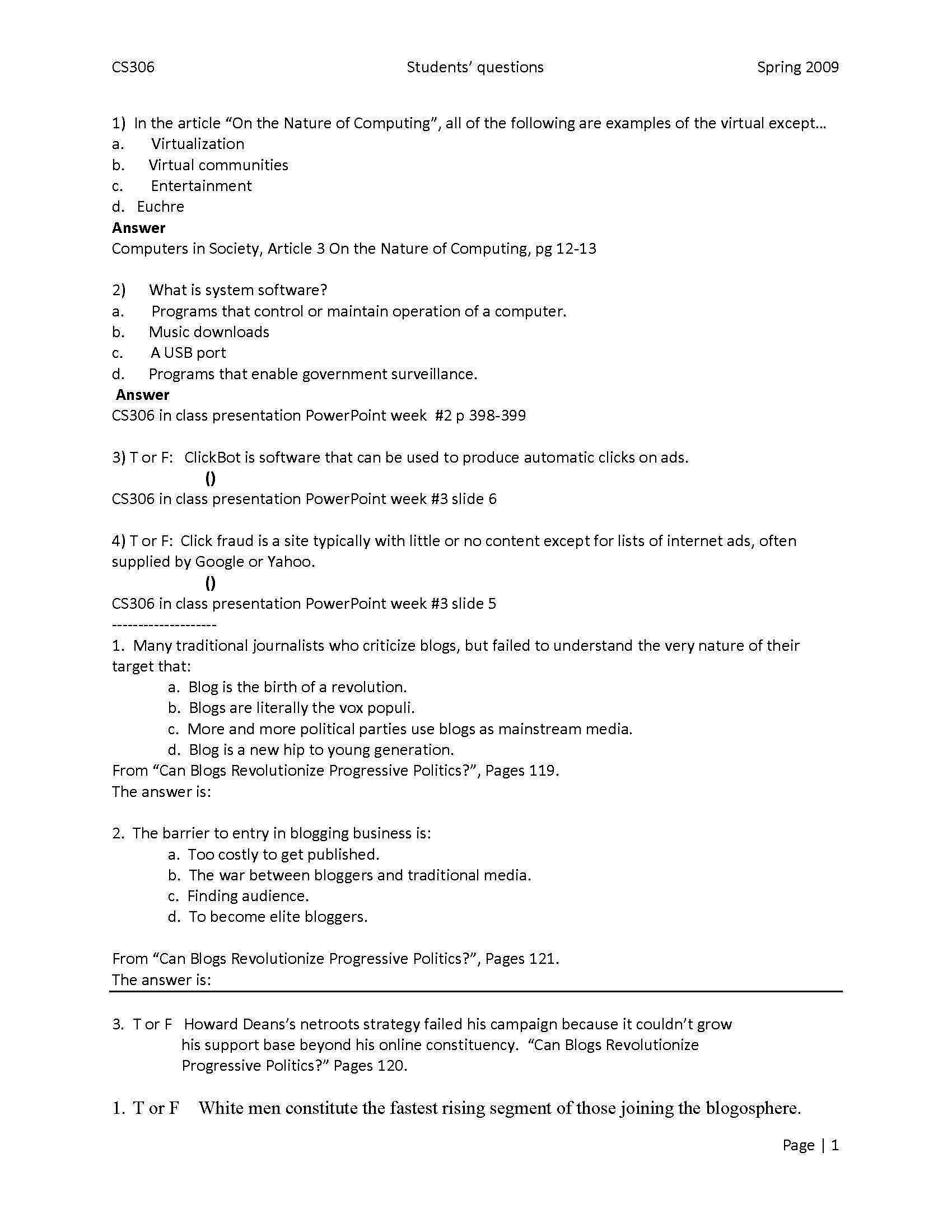 Computers In Society