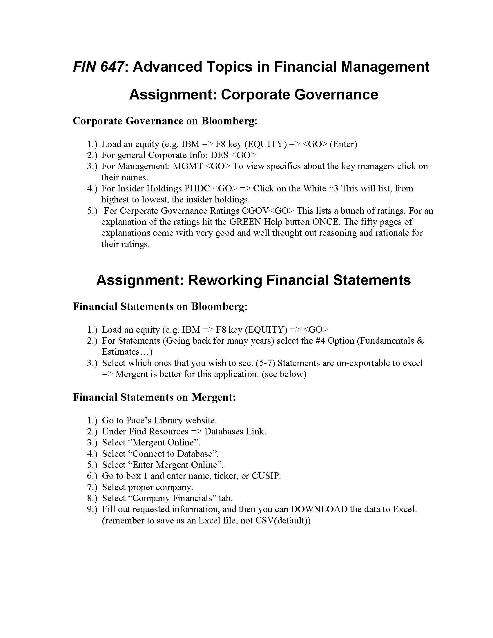 Advanced Topics in Financial Management