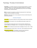 Psychology Notes