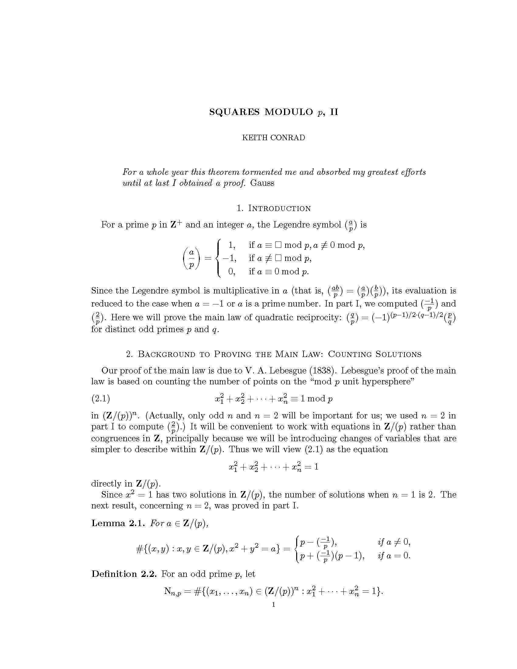 Introduction to Number Theory