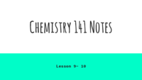 Notes on lesson 9-10