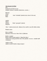 Class 1. The Solar System