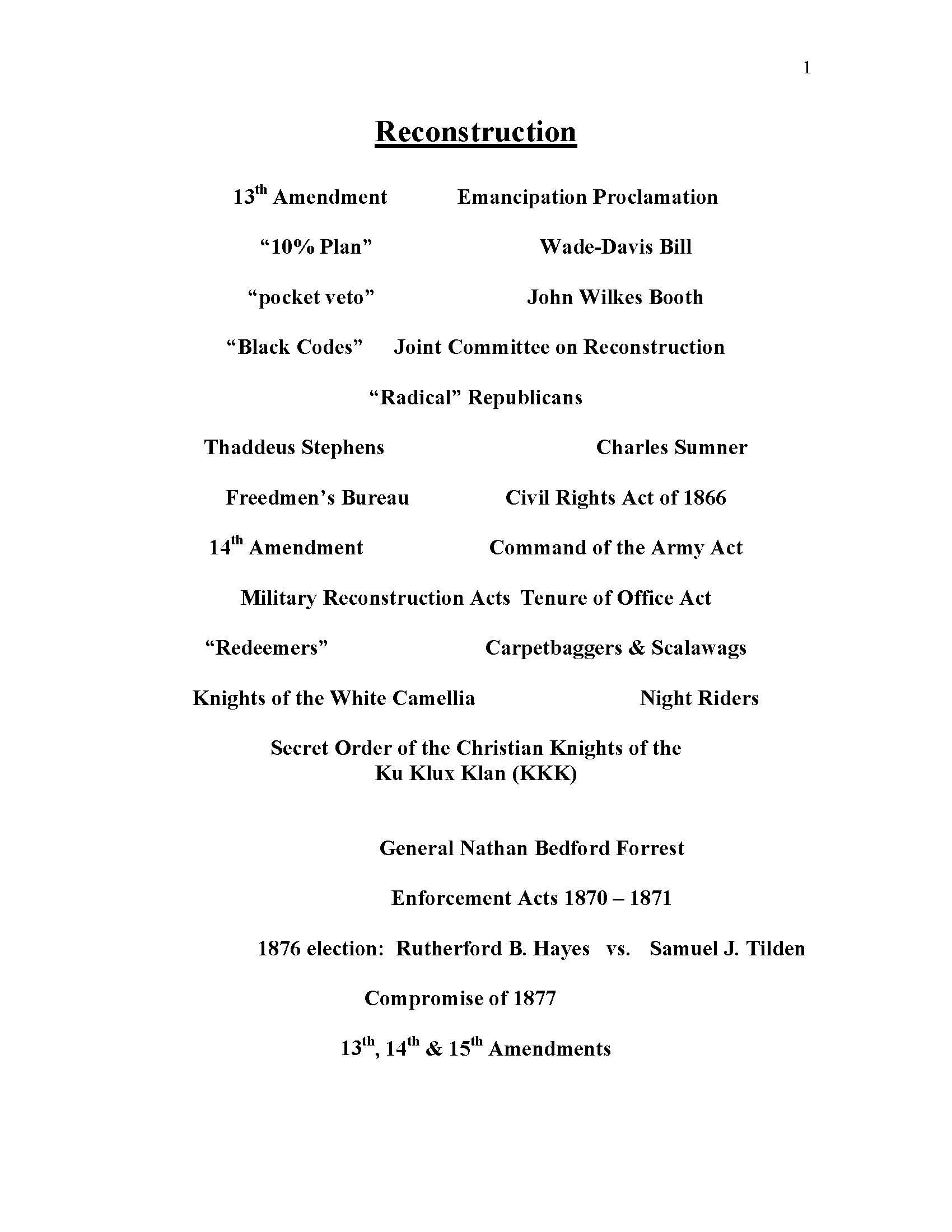 MOUL United States History II