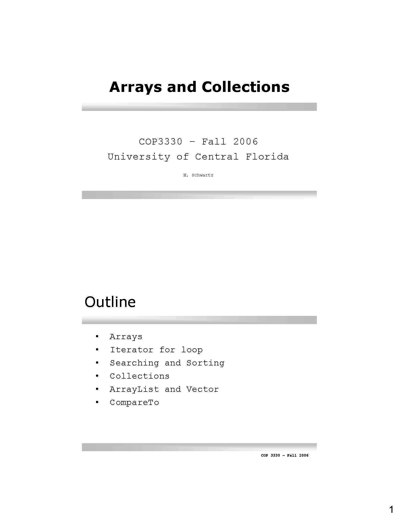 Object Oriented Programming