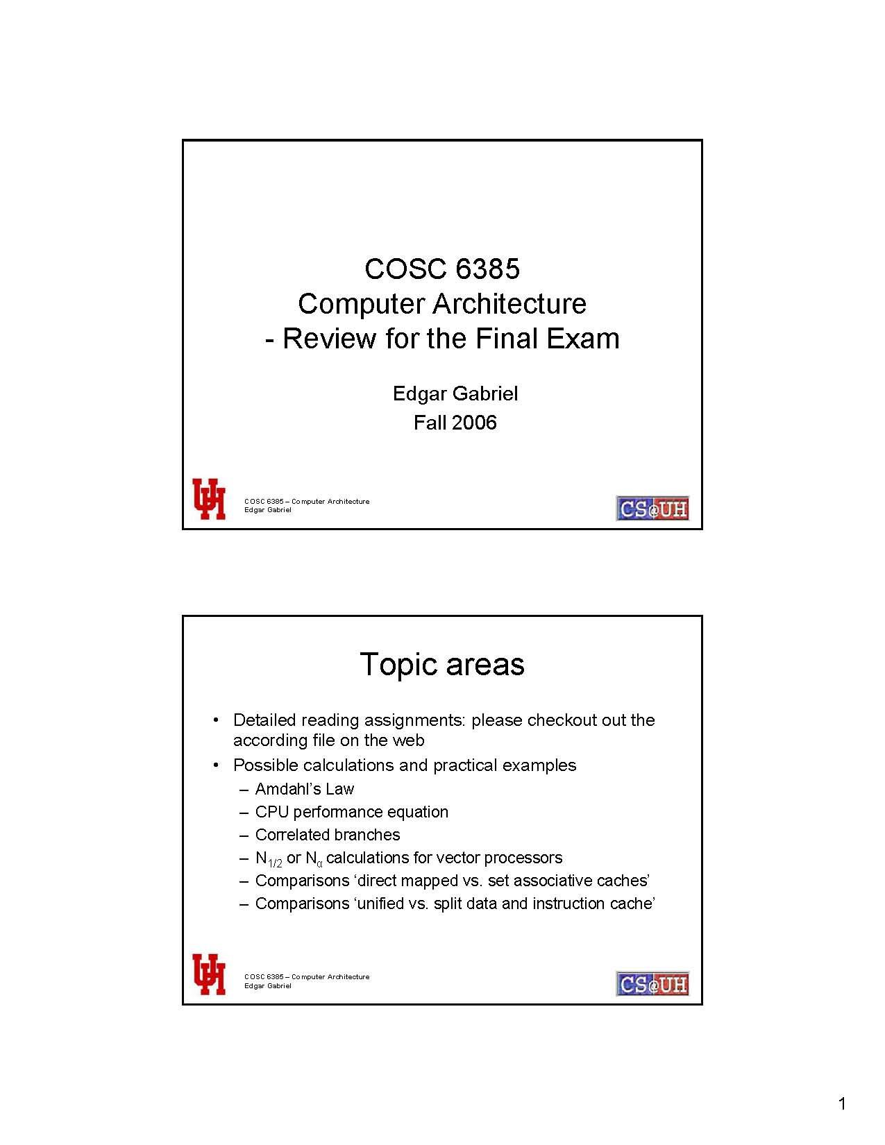 Computer Architecture