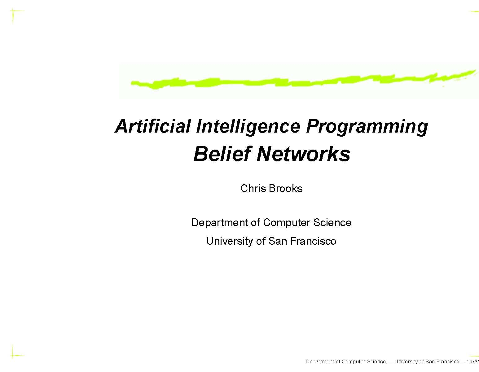 Artificial Intelligence Prog