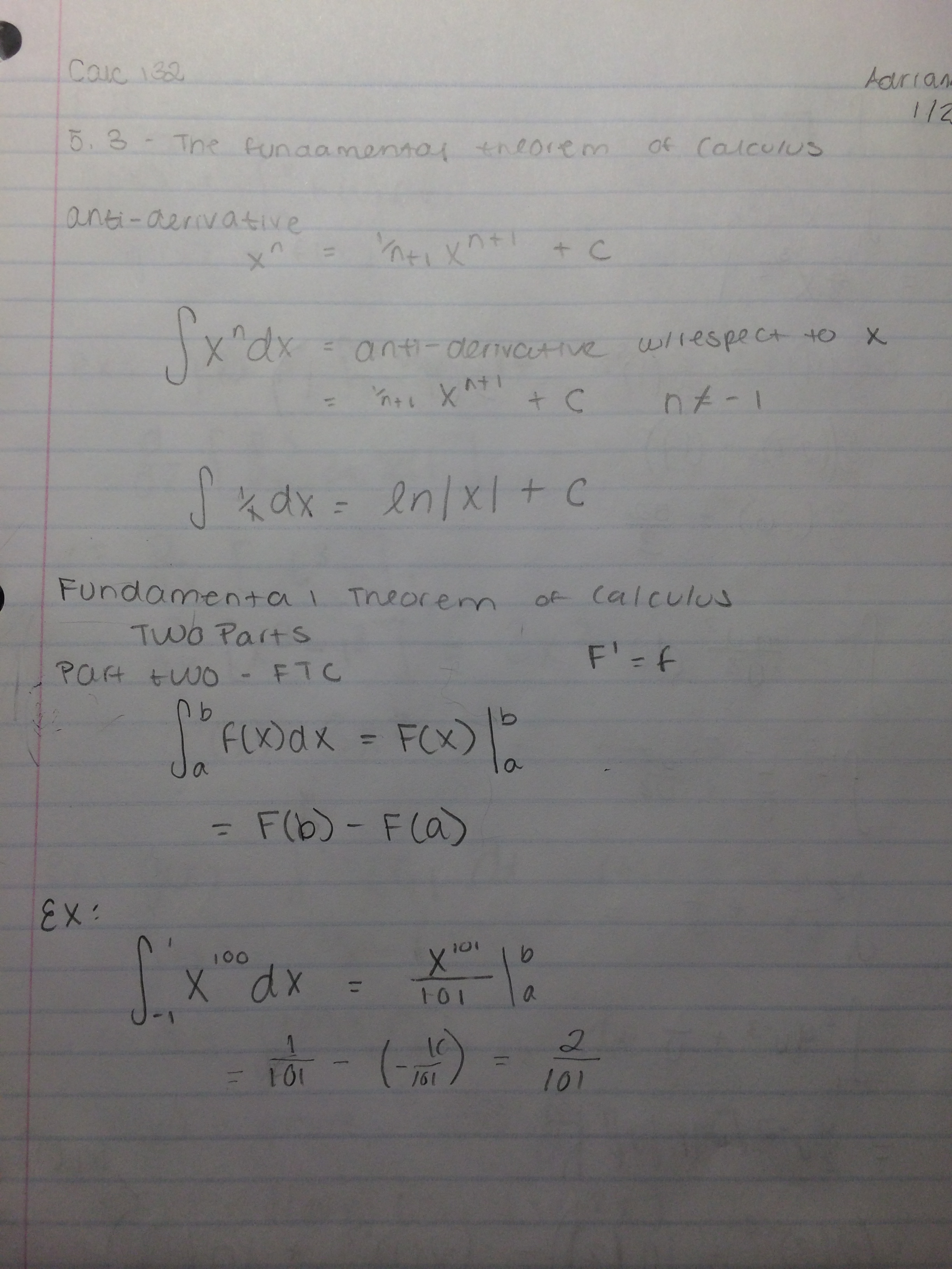 Math 132 Lecture Notes 