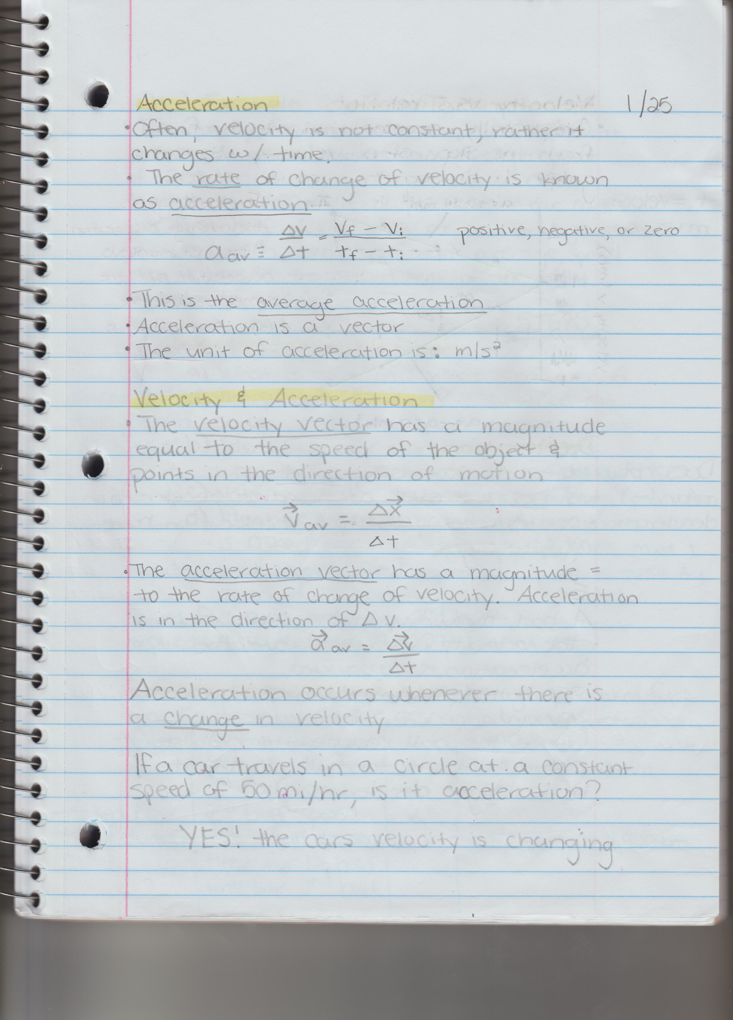 Physics Week 3 Notes
