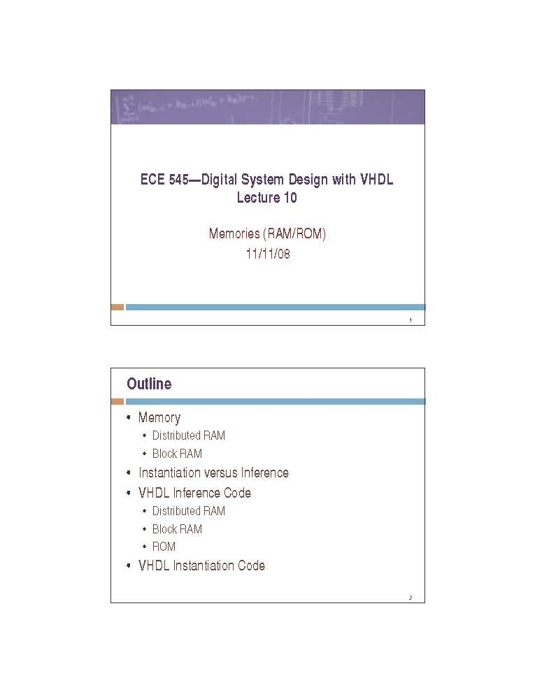 Digital System Design w VHDL