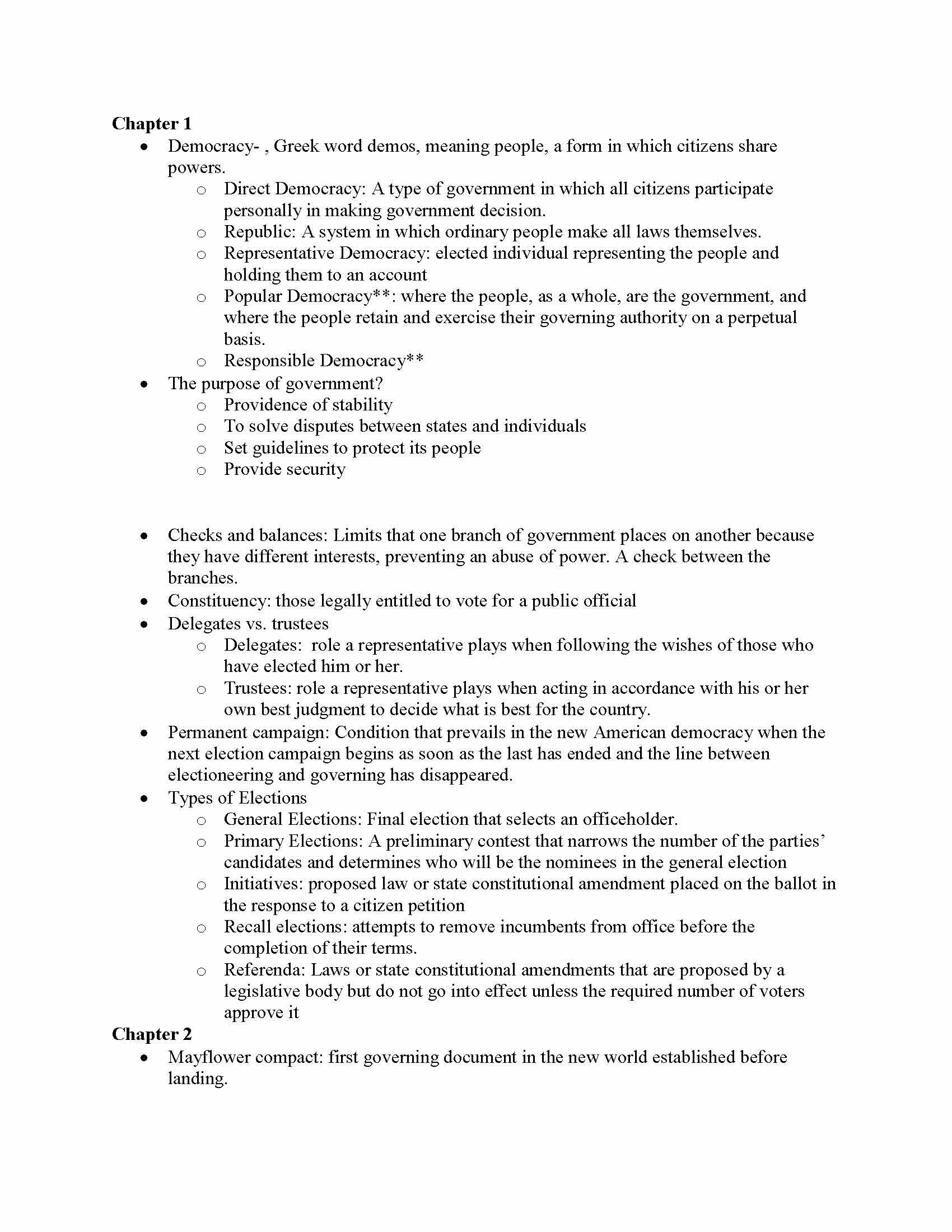 Intro to American Govt